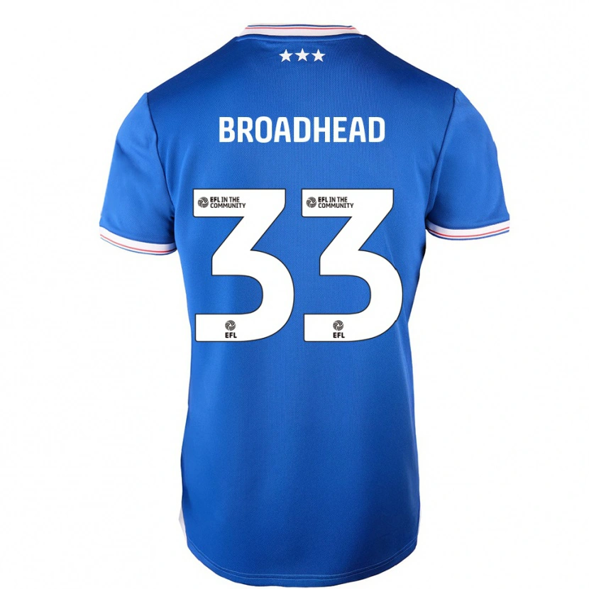 Danxen Women Nathan Broadhead #33 Blue White Home Jersey 2025/26 T-Shirt
