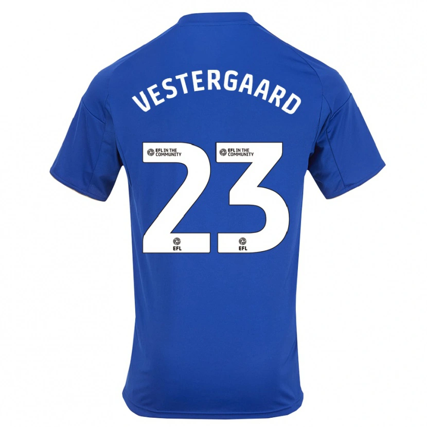 Danxen Women Jannik Vestergaard #23 Blue Gold Home Jersey 2025/26 T-Shirt