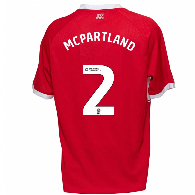 Danxen Women Will Mcpartland #2 Red White Home Jersey 2025/26 T-Shirt