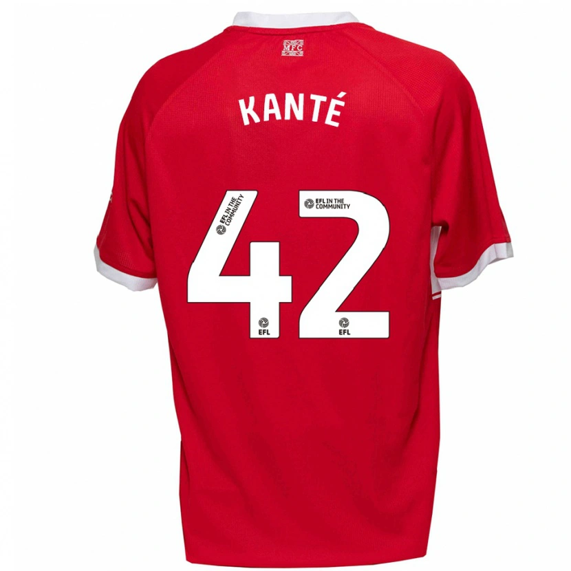 Danxen Women Abdoulaye Kanté #42 Red White Home Jersey 2025/26 T-Shirt