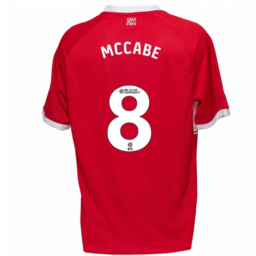 Danxen Women Iain Mccabe #8 Red White Home Jersey 2025/26 T-Shirt