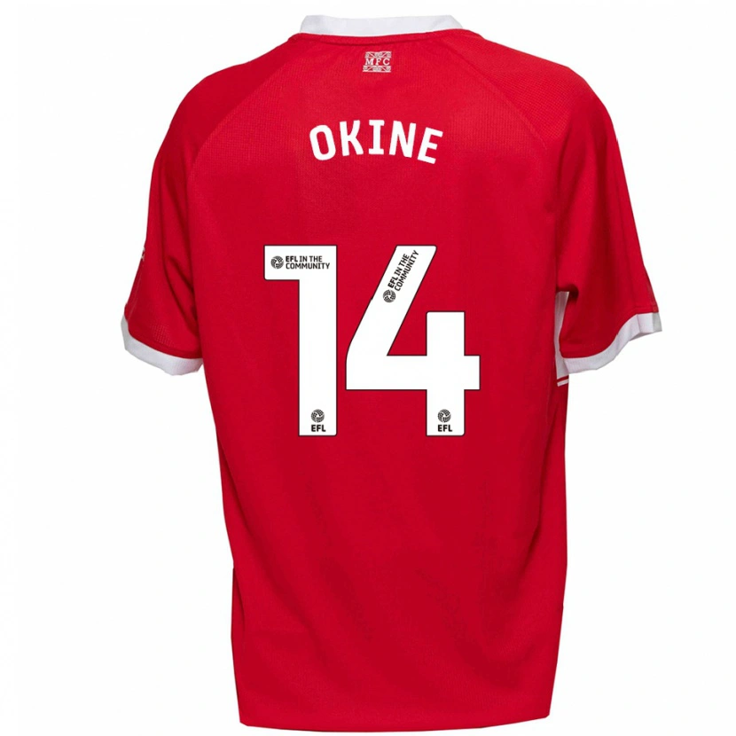 Danxen Women William Okine #14 Red White Home Jersey 2025/26 T-Shirt