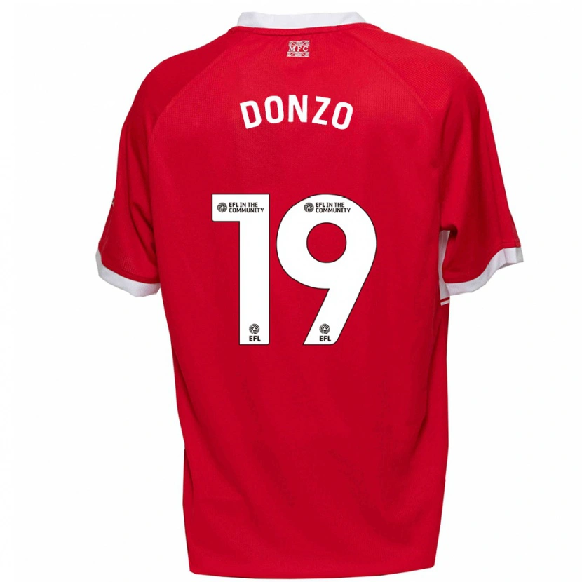 Danxen Women Jolie Donzo #19 Red White Home Jersey 2025/26 T-Shirt