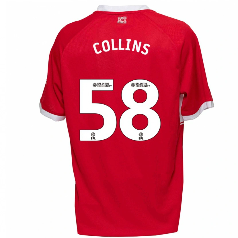 Danxen Women Sam Collins #58 Red White Home Jersey 2025/26 T-Shirt