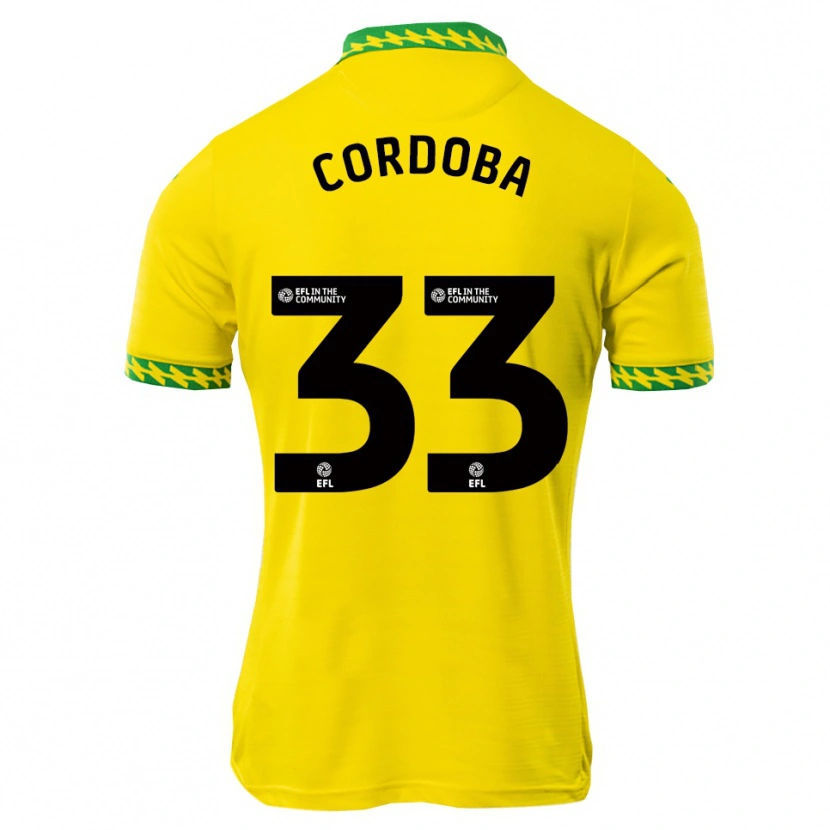 Danxen Women José Córdoba #33 White Green Home Jersey 2025/26 T-Shirt
