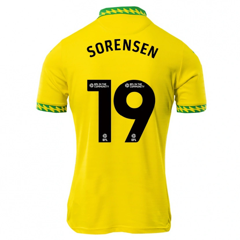 Danxen Women Jacob Lungi Sørensen #19 White Green Home Jersey 2025/26 T-Shirt