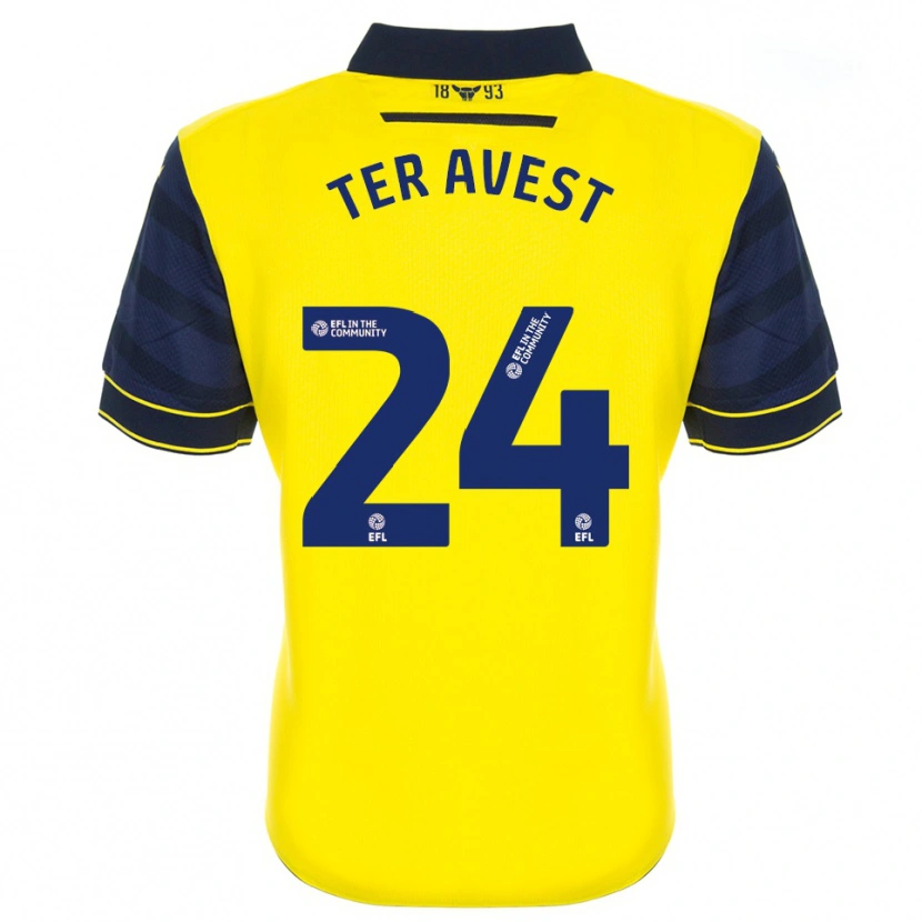 Danxen Women Hidde Ter Avest #24 Yellow Navy Home Jersey 2025/26 T-Shirt