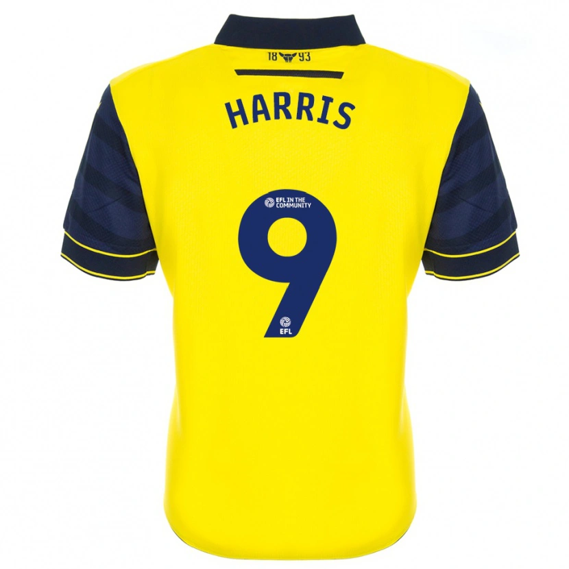 Danxen Women Mark Harris #9 Yellow Navy Home Jersey 2025/26 T-Shirt