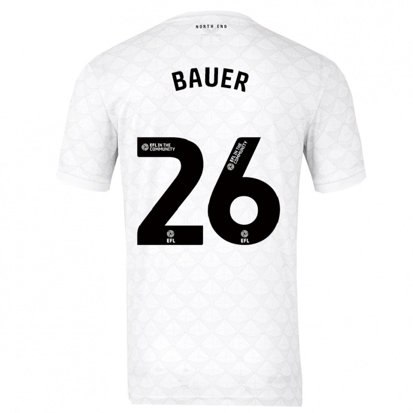 Danxen Women Patrick Bauer #26 White Red Home Jersey 2025/26 T-Shirt