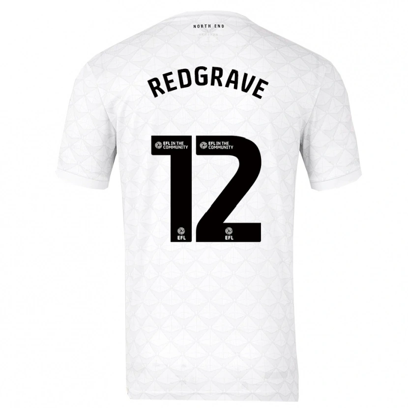 Danxen Women Jodie Redgrave #12 White Red Home Jersey 2025/26 T-Shirt