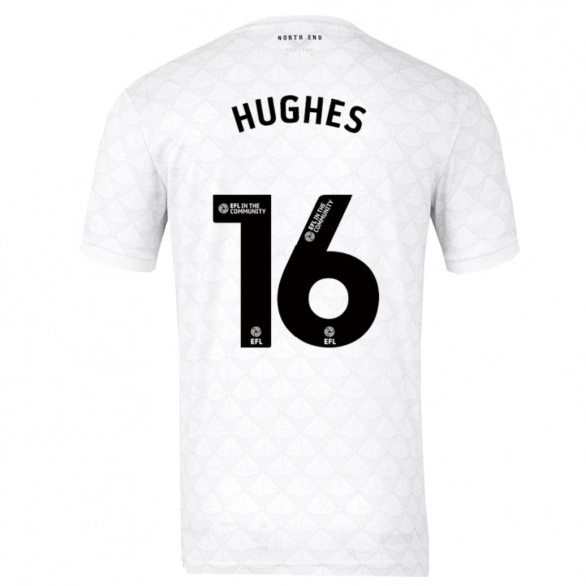 Danxen Women Andrew Hughes #16 White Red Home Jersey 2025/26 T-Shirt