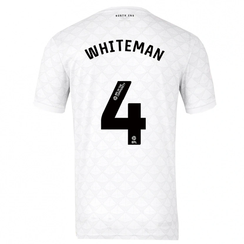 Danxen Women Ben Whiteman #4 White Red Home Jersey 2025/26 T-Shirt