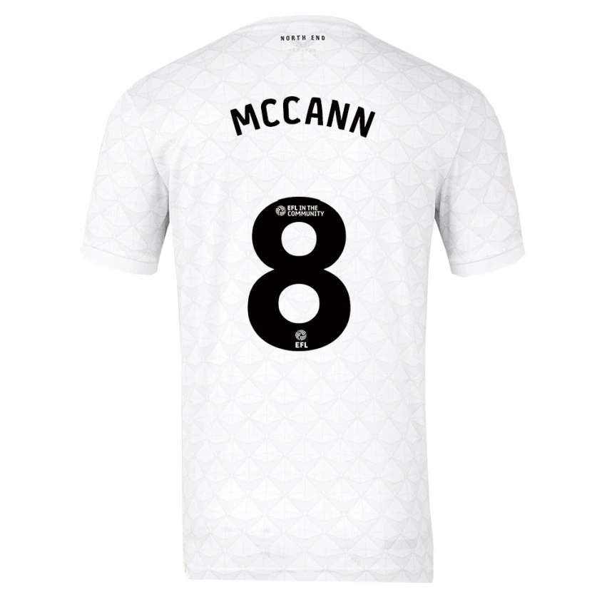 Danxen Women Ali Mccann #8 White Red Home Jersey 2025/26 T-Shirt