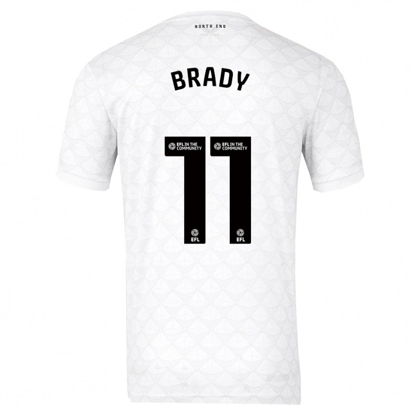 Danxen Women Robbie Brady #11 White Red Home Jersey 2025/26 T-Shirt