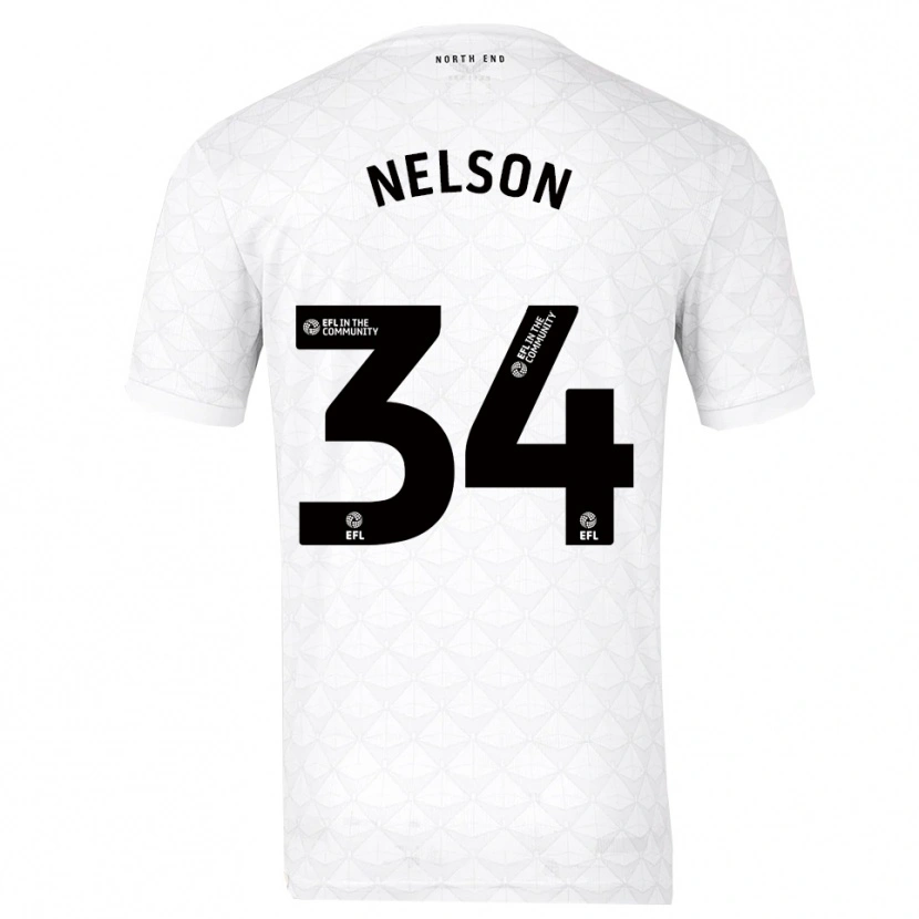 Danxen Women Kitt Nelson #34 White Red Home Jersey 2025/26 T-Shirt