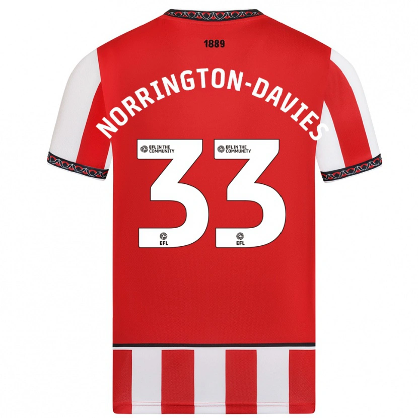 Danxen Women Rhys Norrington-Davies #33 Red White Home Jersey 2025/26 T-Shirt