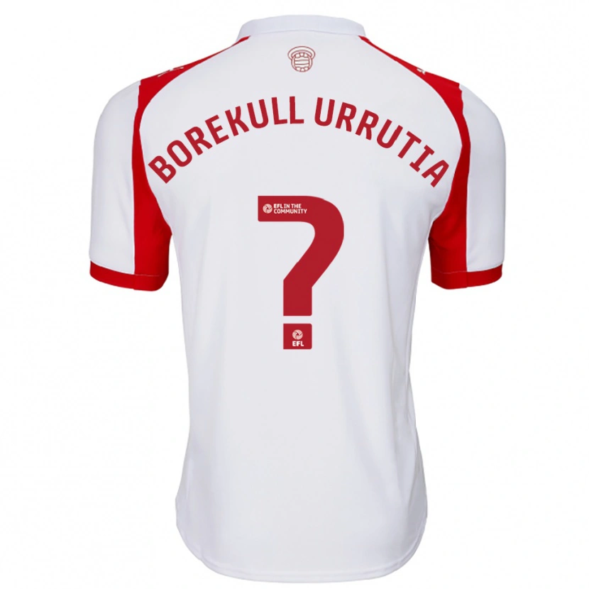 Danxen Women Joaquin Borekull Urrutia #0 White Red Home Jersey 2025/26 T-Shirt