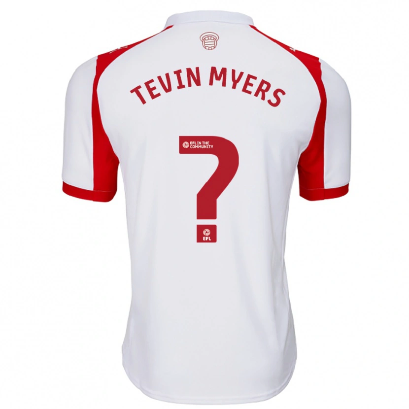 Danxen Women Tevin Myers #0 White Red Home Jersey 2025/26 T-Shirt