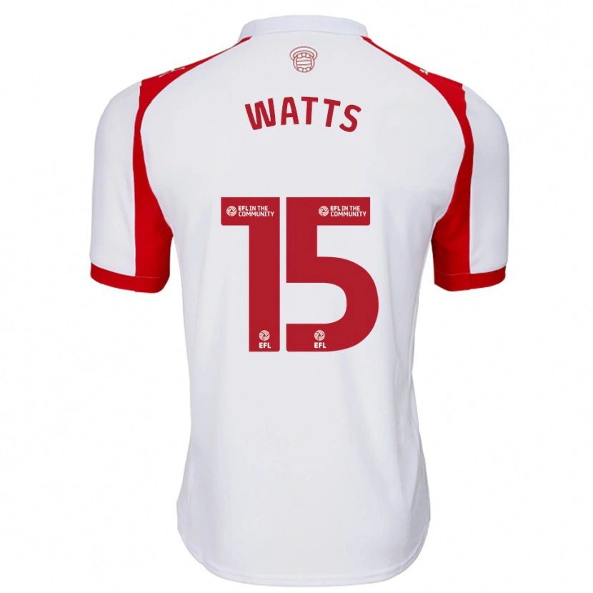 Danxen Women Harry Watts #15 White Red Home Jersey 2025/26 T-Shirt