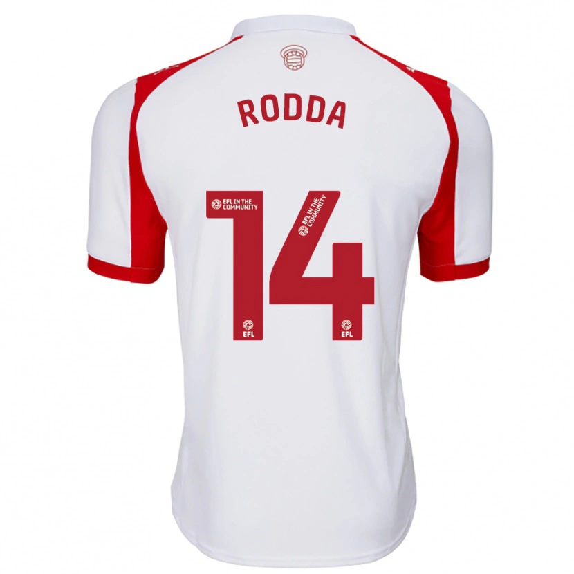 Danxen Women Harry Rodda #14 White Red Home Jersey 2025/26 T-Shirt