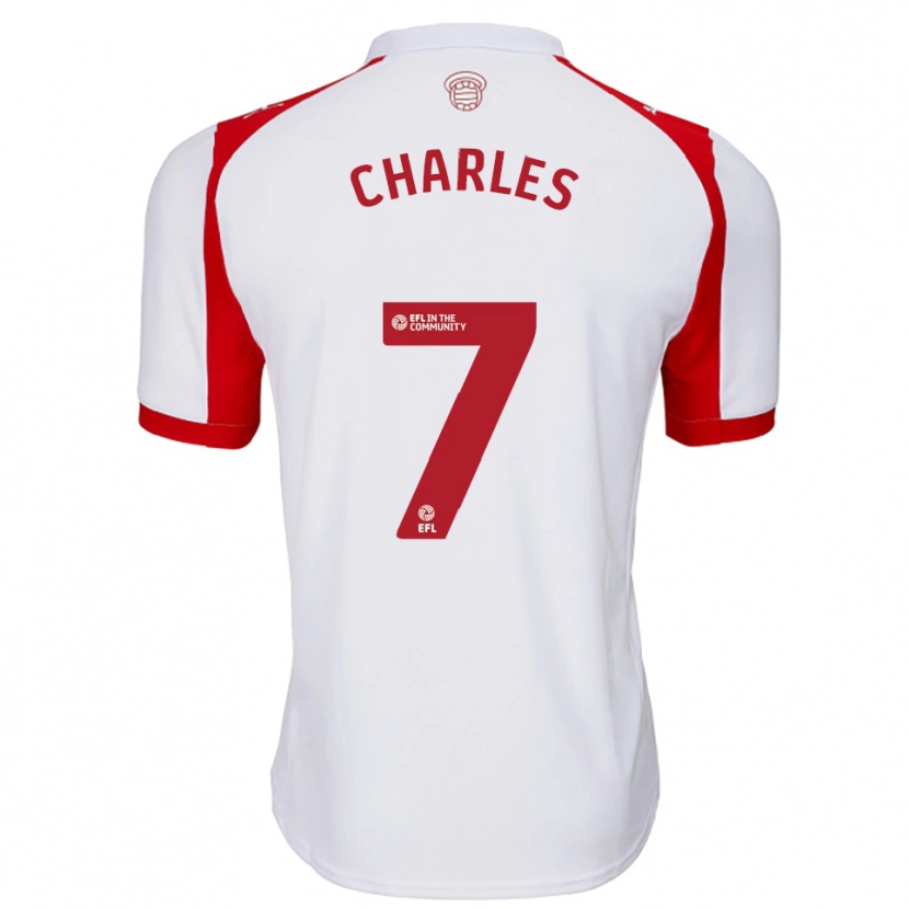 Danxen Women Brandon Charles #7 White Red Home Jersey 2025/26 T-Shirt
