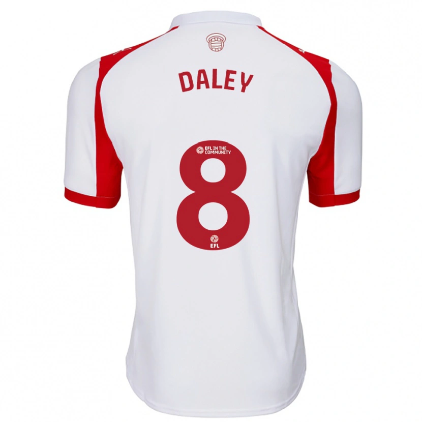 Danxen Women Aston Daley #8 White Red Home Jersey 2025/26 T-Shirt