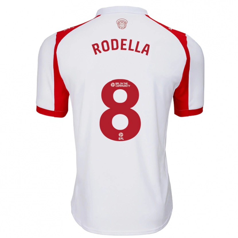 Danxen Women Leo Rodella #8 White Red Home Jersey 2025/26 T-Shirt