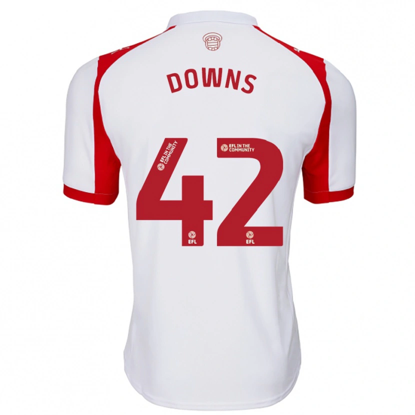 Danxen Women Damion Downs #42 White Red Home Jersey 2025/26 T-Shirt