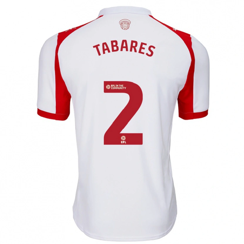 Danxen Women Samuel Tabares #2 White Red Home Jersey 2025/26 T-Shirt