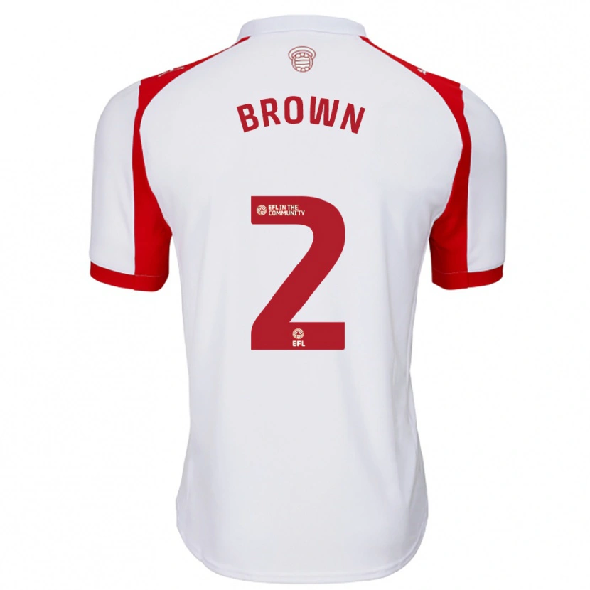 Danxen Women Rachel Brown #2 White Red Home Jersey 2025/26 T-Shirt