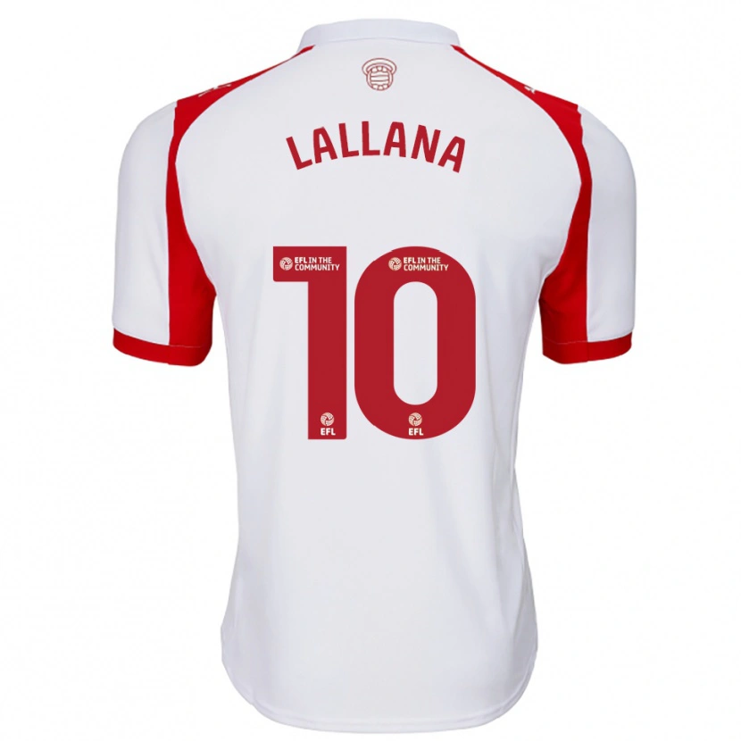 Danxen Women Adam Lallana #10 White Red Home Jersey 2025/26 T-Shirt