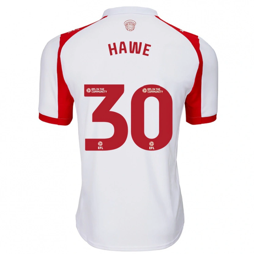 Danxen Women Luke Hawe #30 White Red Home Jersey 2025/26 T-Shirt