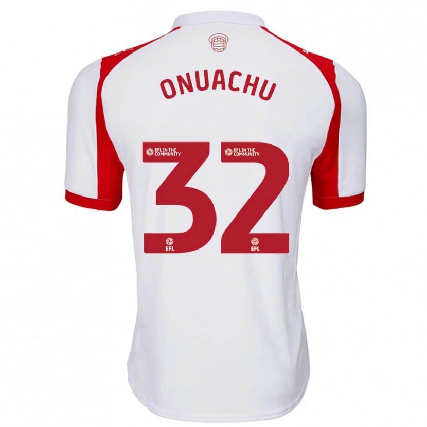 Danxen Women Paul Onuachu #32 White Red Home Jersey 2025/26 T-Shirt