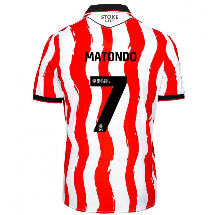Danxen Women Japhet Matondo #7 White Red Home Jersey 2025/26 T-Shirt