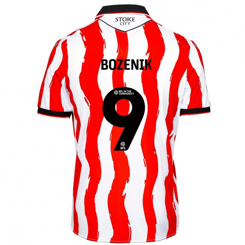 Danxen Women Róbert Boženík #9 White Red Home Jersey 2025/26 T-Shirt