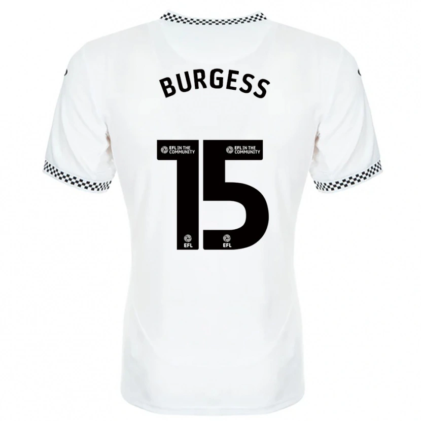 Danxen Women Cameron Burgess #15 White Orange Home Jersey 2025/26 T-Shirt