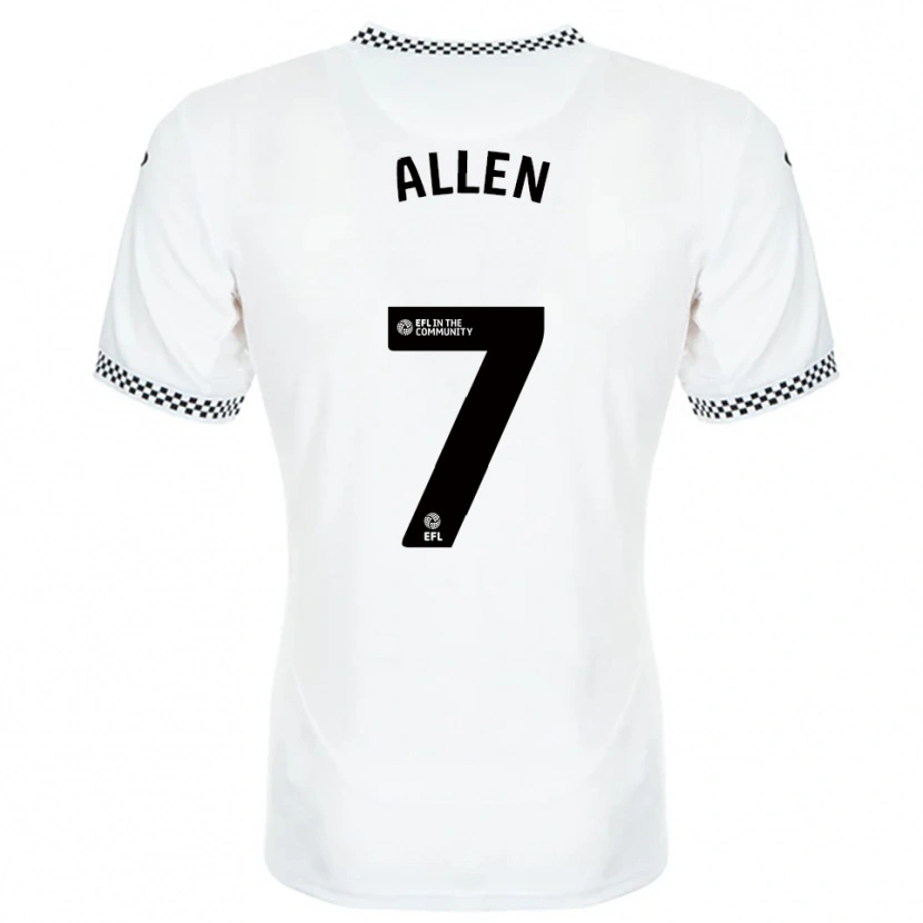 Danxen Women Joe Allen #7 White Orange Home Jersey 2025/26 T-Shirt