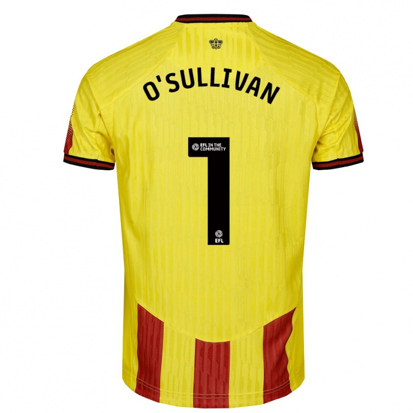 Danxen Women Maria O'sullivan #1 Yellow Red Home Jersey 2025/26 T-Shirt