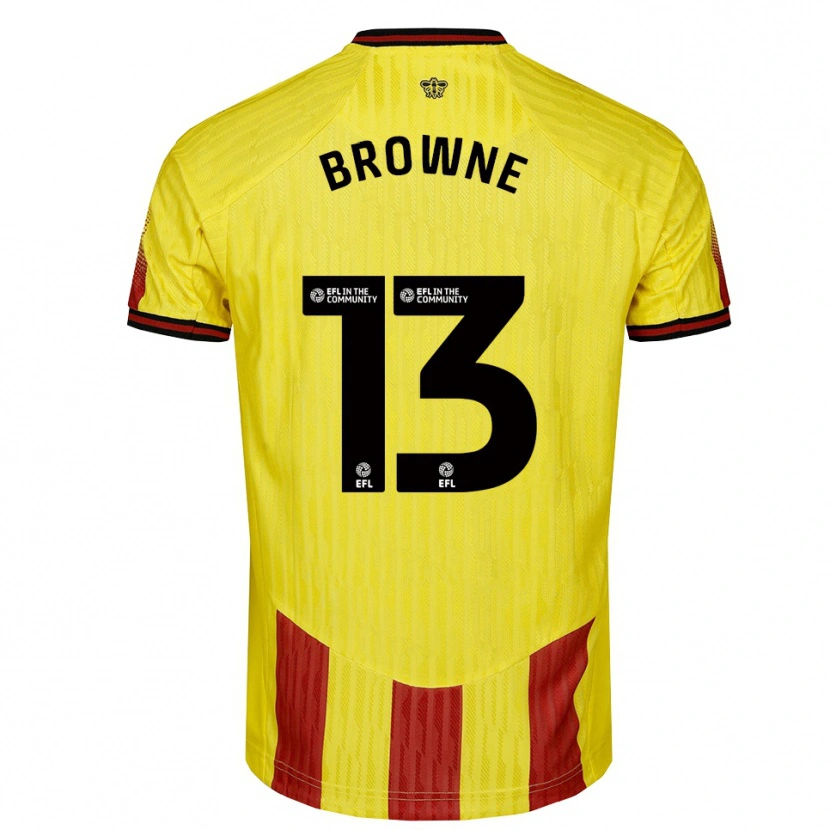 Danxen Women Roraigh Browne #13 Yellow Red Home Jersey 2025/26 T-Shirt