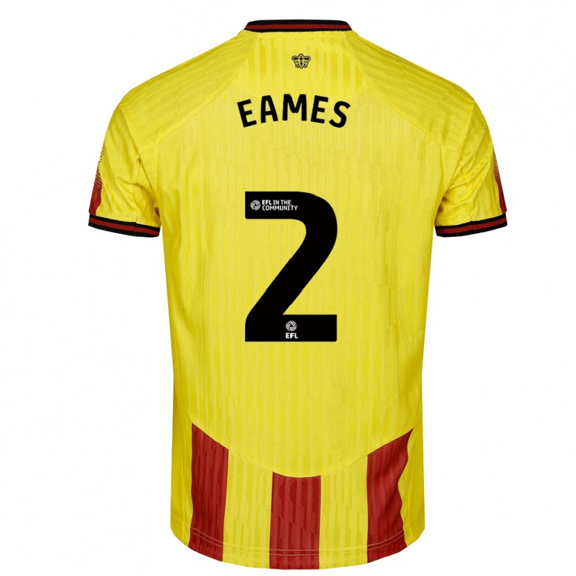 Danxen Women Albert Eames #2 Yellow Red Home Jersey 2025/26 T-Shirt
