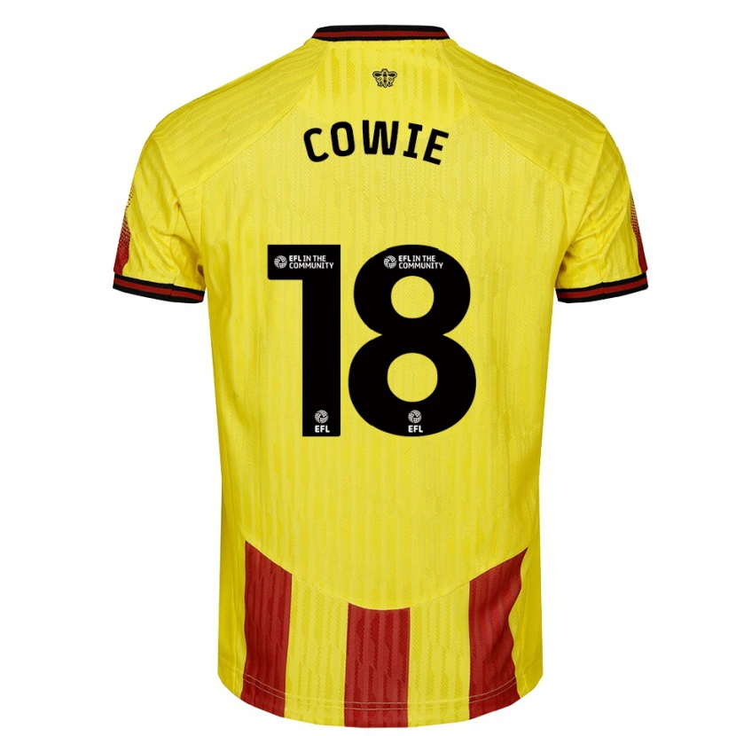 Danxen Women Tony Cowie #18 Yellow Red Home Jersey 2025/26 T-Shirt