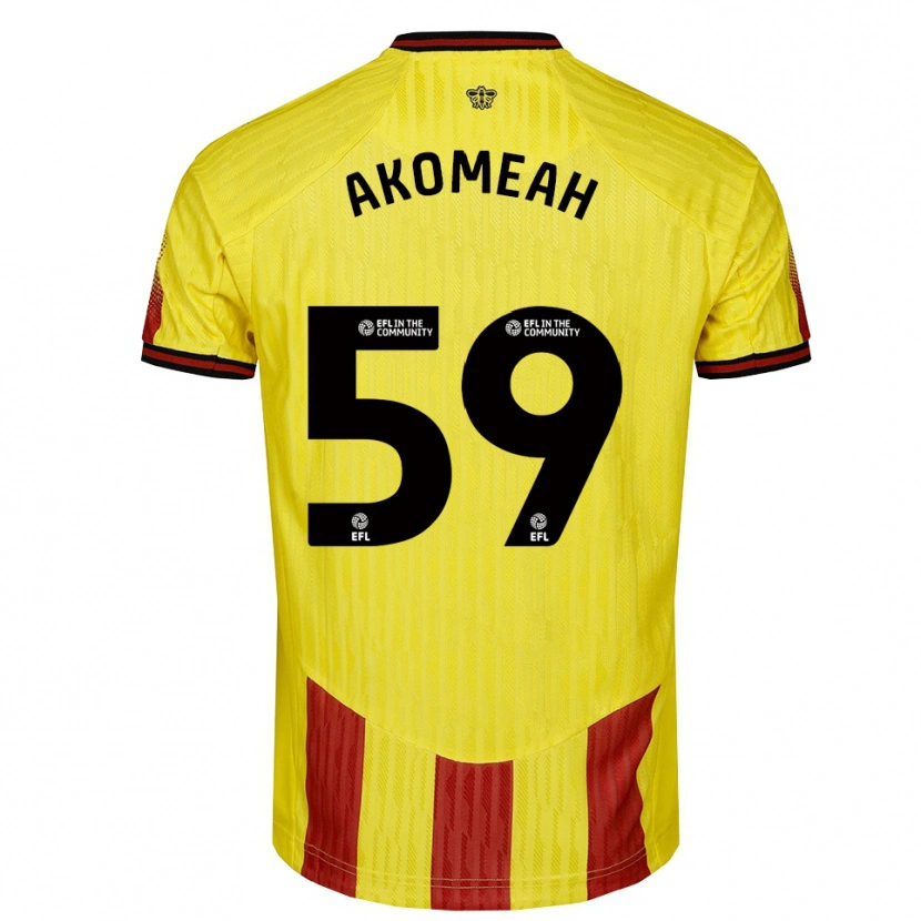 Danxen Women Travis Akomeah #59 Yellow Red Home Jersey 2025/26 T-Shirt