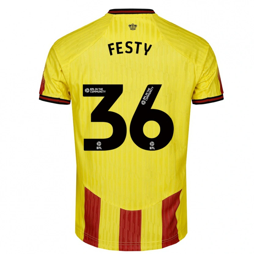 Danxen Women Festy Ebosele #36 Yellow Red Home Jersey 2025/26 T-Shirt