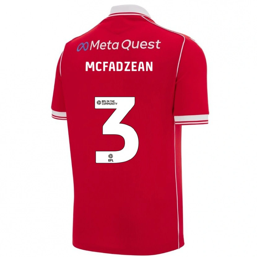 Danxen Women Callum Mcfadzean #3 Red White Home Jersey 2025/26 T-Shirt