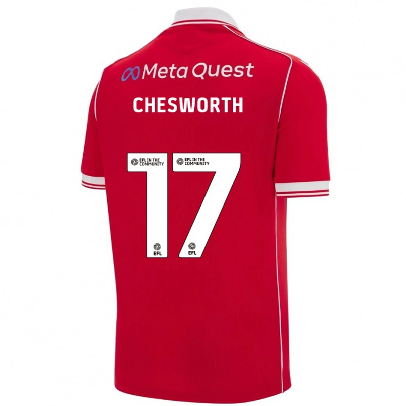 Danxen Women Samuel Chesworth #17 Red White Home Jersey 2025/26 T-Shirt