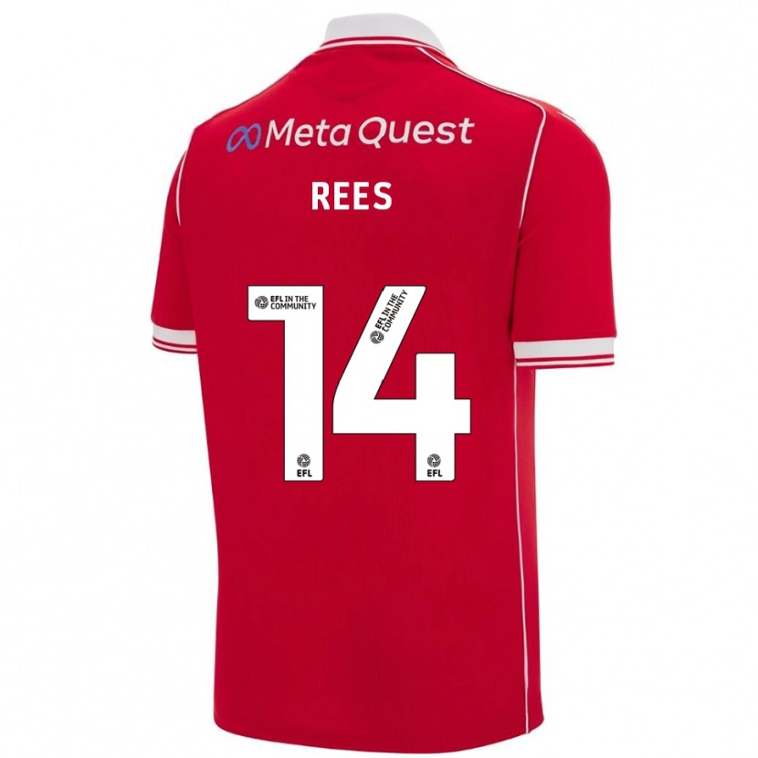 Danxen Women Joe Rees #14 Red White Home Jersey 2025/26 T-Shirt