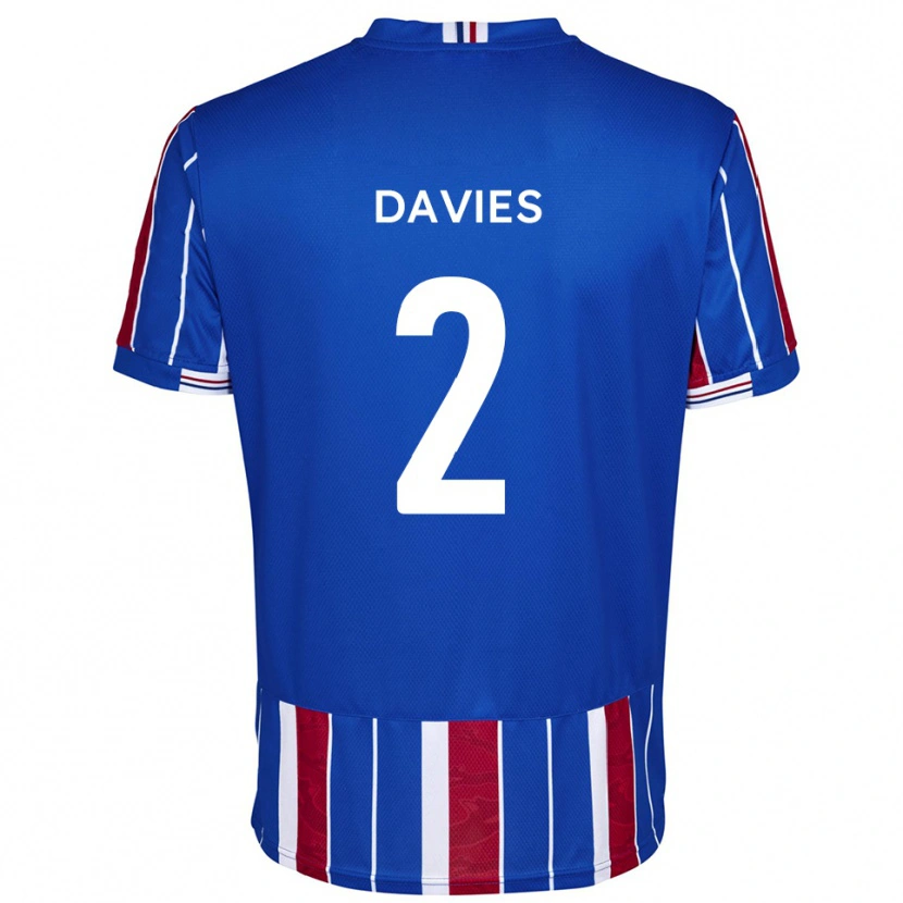 Danxen Women Archie Davies #2 Blue Red White Home Jersey 2025/26 T-Shirt