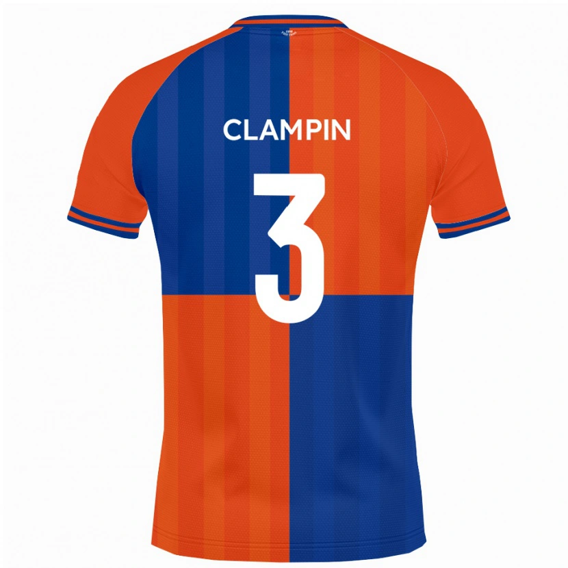 Danxen Women Ryan Clampin #3 Orange Royal Blue Home Jersey 2025/26 T-Shirt