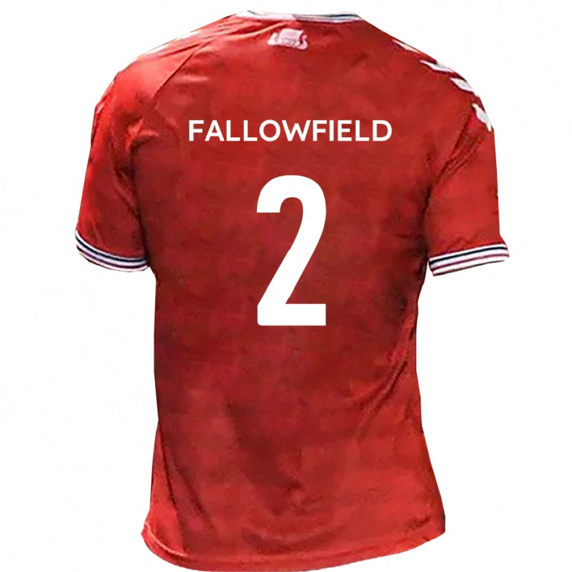 Danxen Women Ryan Fallowfield #2 Red White Home Jersey 2025/26 T-Shirt