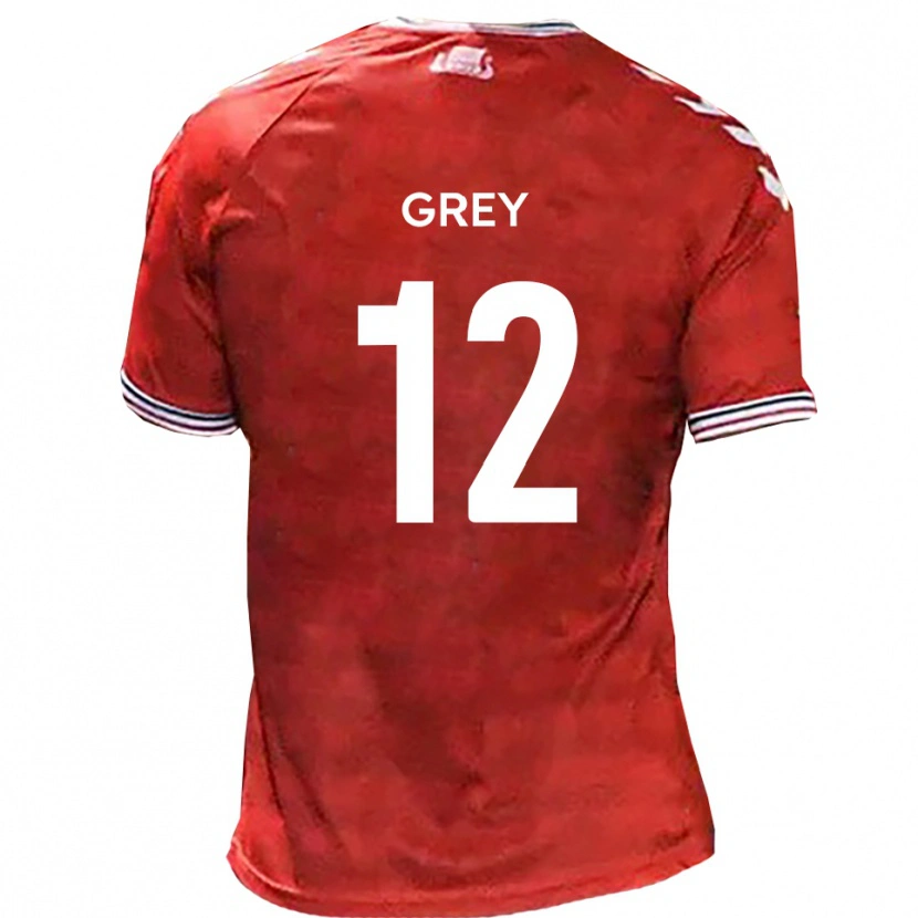 Danxen Women Joe Grey #12 Red White Home Jersey 2025/26 T-Shirt